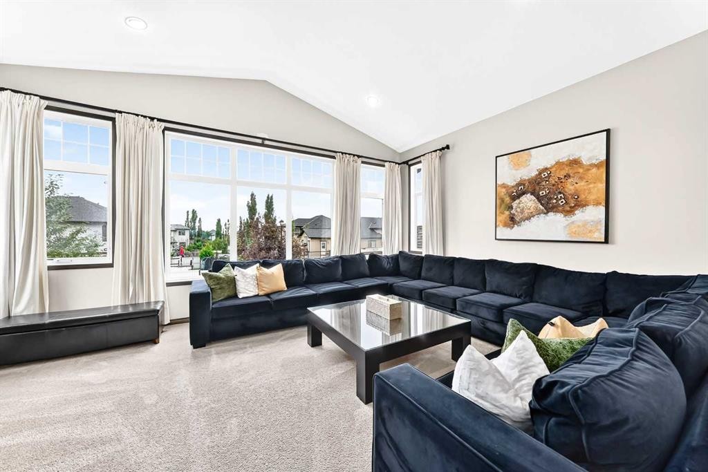 188 Hawkmere Way, Chestermere, AB - Indoor Photo Showing Living Room