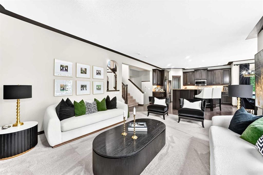 188 Hawkmere Way, Chestermere, AB - Indoor Photo Showing Living Room