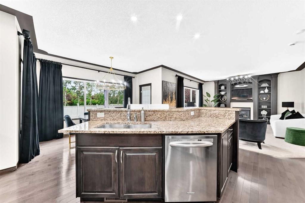 188 Hawkmere Way, Chestermere, AB - Indoor Photo Showing Kitchen With Double Sink