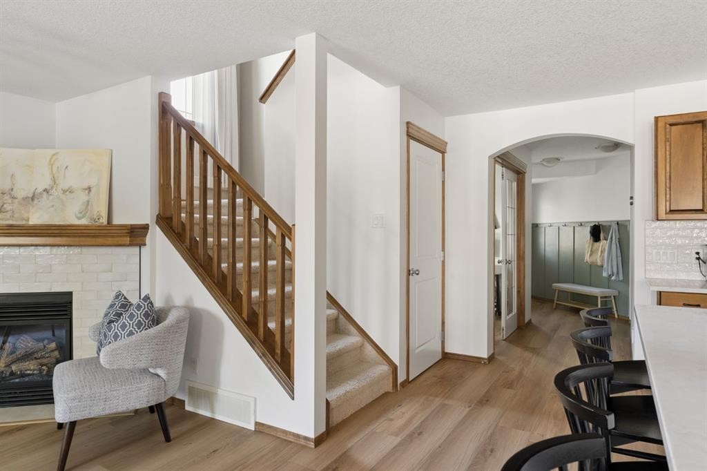 36 Cranfield Manor Se, Calgary, AB - Indoor With Fireplace