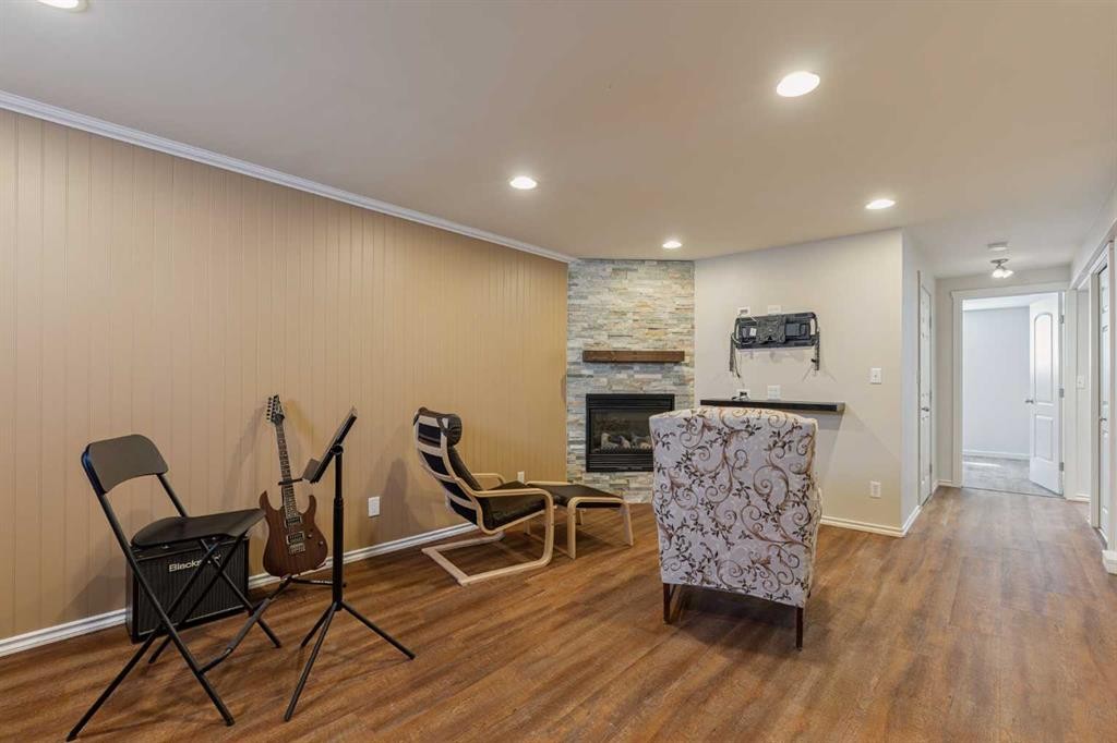 5919 Thornton Road Nw, Calgary, AB - Indoor With Fireplace