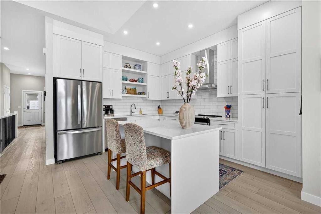 1066 Creekside Boulevard Sw, Calgary, AB - Indoor Photo Showing Kitchen With Stainless Steel Kitchen
