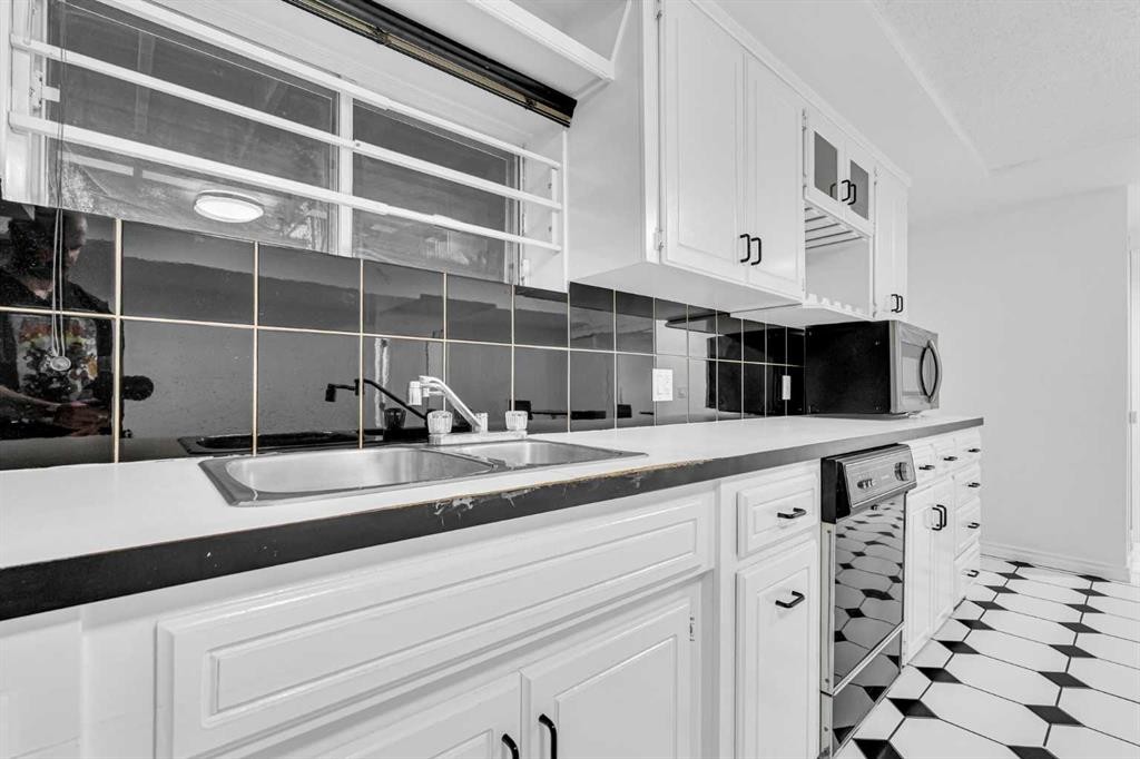 6716 37 Avenue Ne, Calgary, AB - Indoor Photo Showing Kitchen With Double Sink