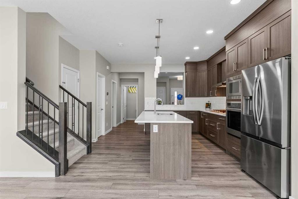 109 Mallard Grove Se, Calgary, AB - Indoor Photo Showing Kitchen With Stainless Steel Kitchen With Upgraded Kitchen