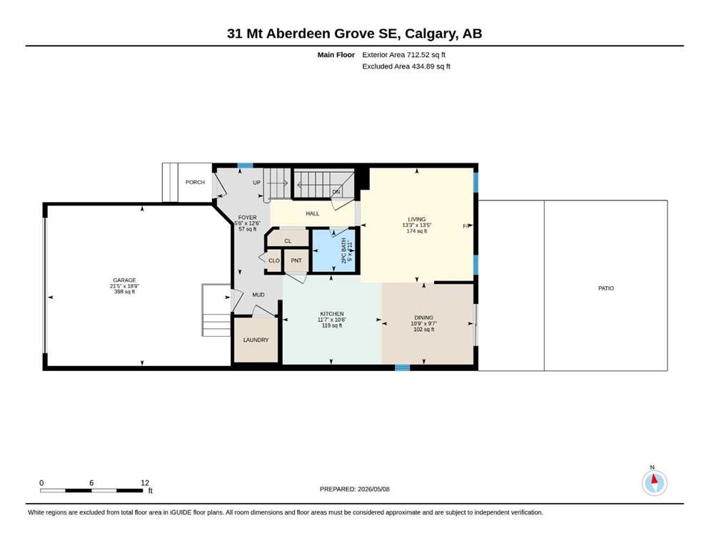 31 Mt Aberdeen Grove Se, Calgary, AB - Indoor Photo Showing Living Room With Fireplace