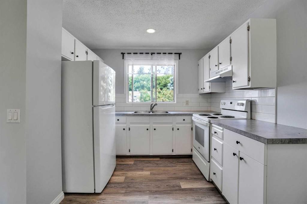 3257 32A Avenue Se, Calgary, AB - Indoor Photo Showing Kitchen With Double Sink