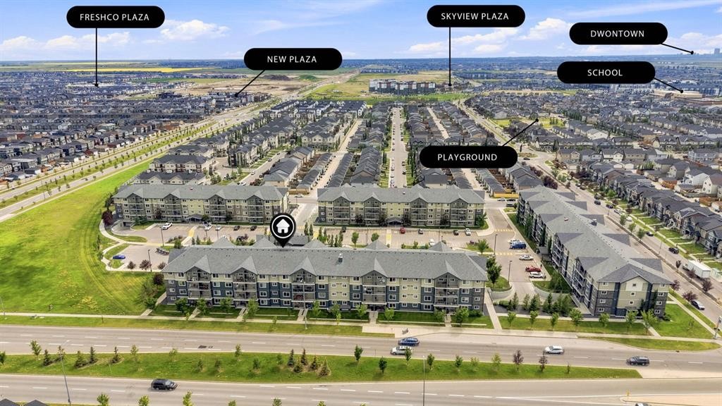 3407-181 Skyview Ranch Manor Ne, Calgary, AB - Outdoor With View