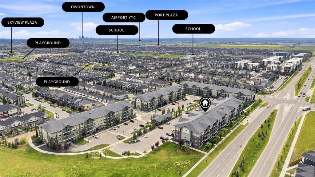 3407-181 Skyview Ranch Manor Ne, Calgary, AB - Outdoor With View