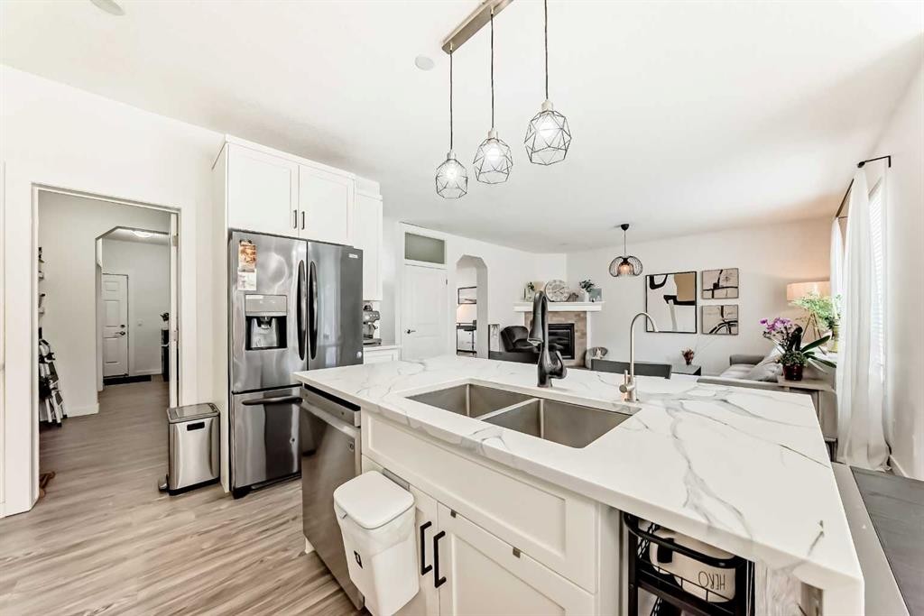 169 Aspenshire Drive Sw, Calgary, AB - Indoor Photo Showing Kitchen With Stainless Steel Kitchen With Double Sink