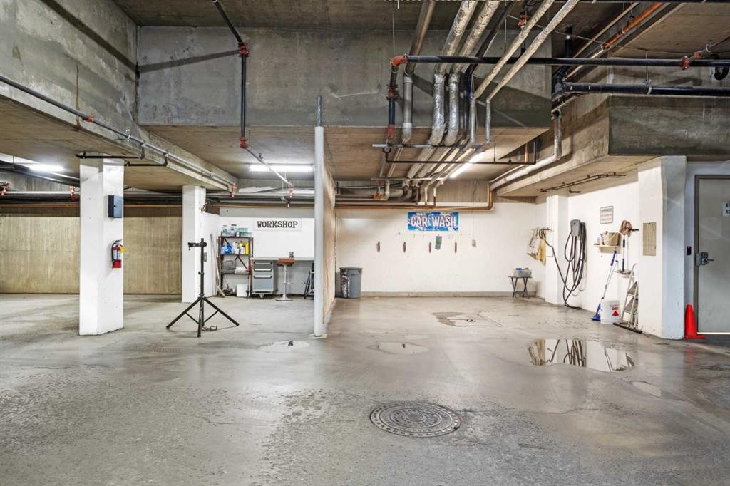 5208-14 Hemlock Crescent Sw, Calgary, AB - Indoor Photo Showing Garage