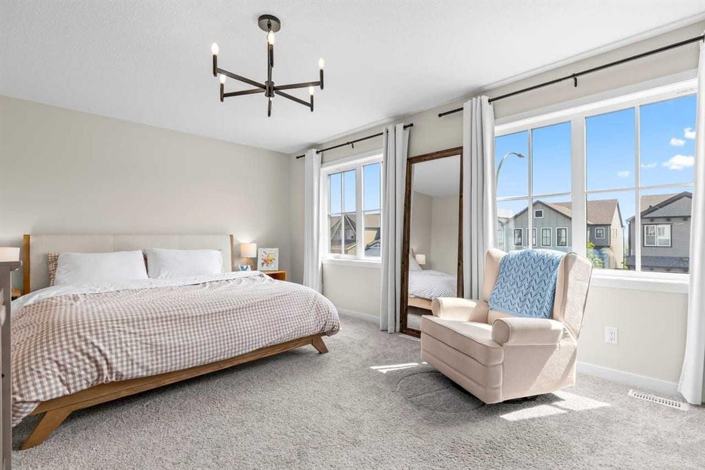 45 Savoy Landing Se, Calgary, AB - Indoor Photo Showing Bedroom