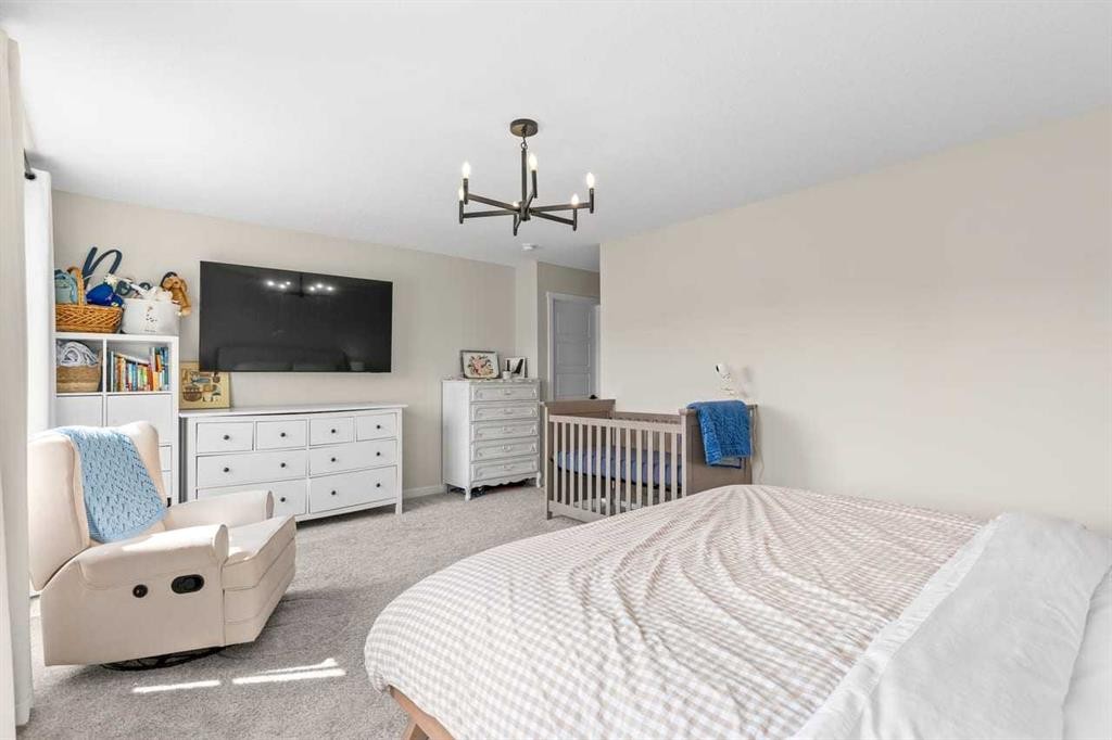 45 Savoy Landing Se, Calgary, AB - Indoor Photo Showing Bedroom