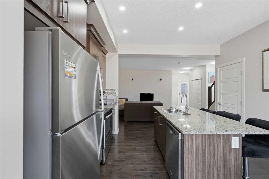 190 Saddlelake Way Ne, Calgary, AB - Indoor Photo Showing Kitchen With Double Sink With Upgraded Kitchen