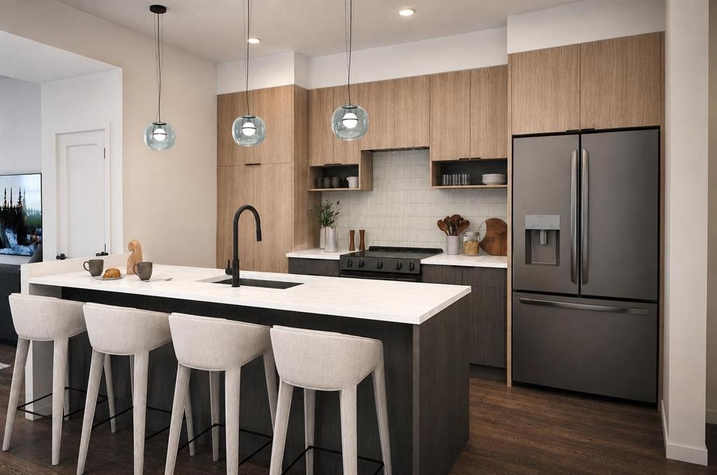 131 148 Avenue Nw, Calgary, AB - Indoor Photo Showing Kitchen With Upgraded Kitchen