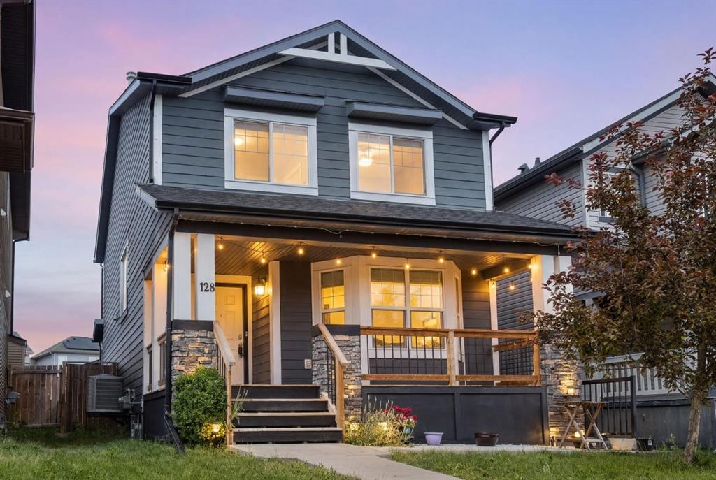 128 Silverado Way Sw, Calgary, AB - Outdoor With Deck Patio Veranda With Facade