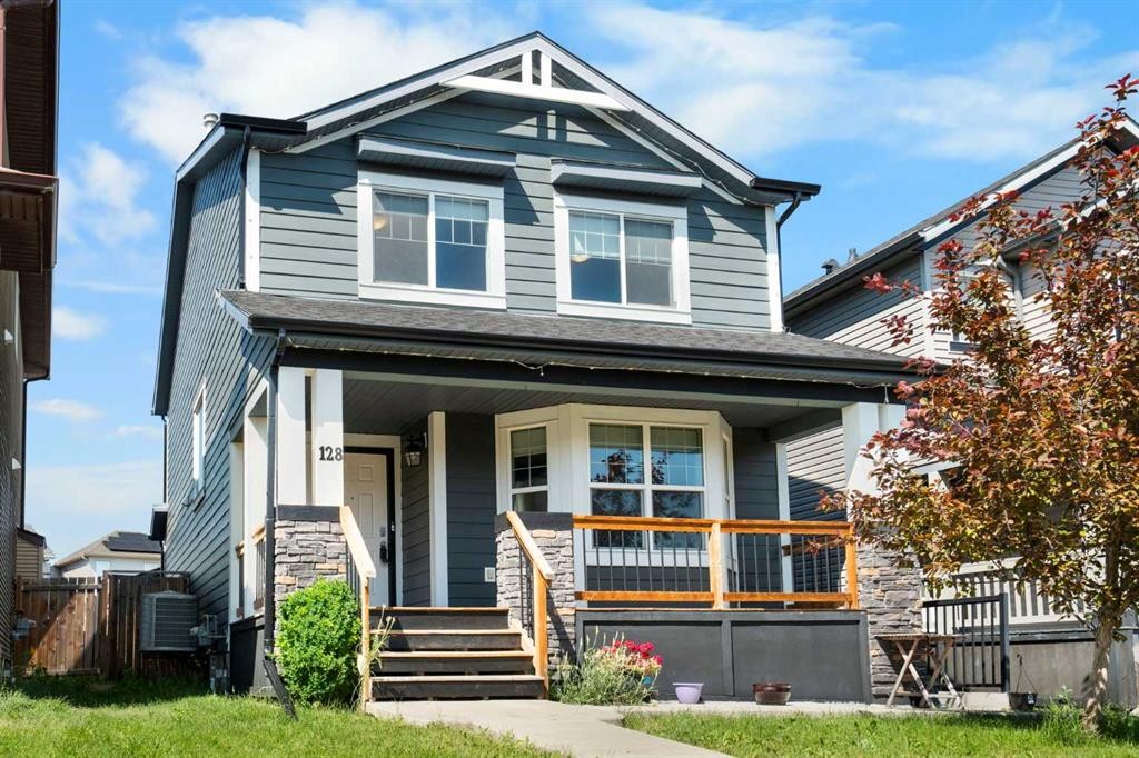 128 Silverado Way Sw, Calgary, AB - Outdoor With Deck Patio Veranda With Facade