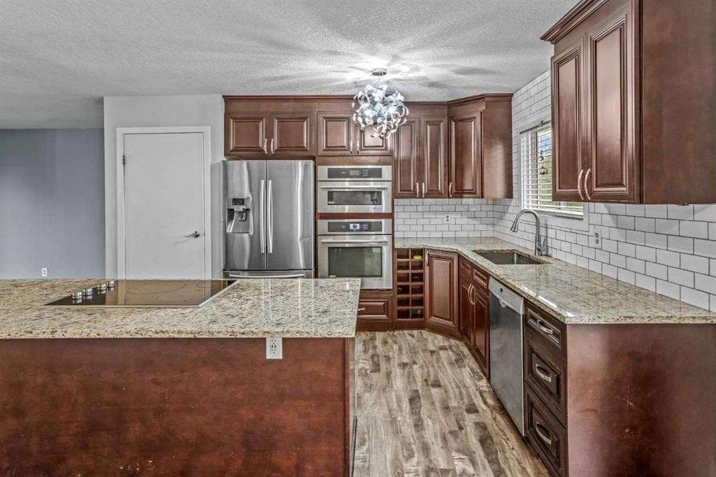227 Manora Crescent Ne, Calgary, AB - Indoor Photo Showing Kitchen With Stainless Steel Kitchen With Upgraded Kitchen