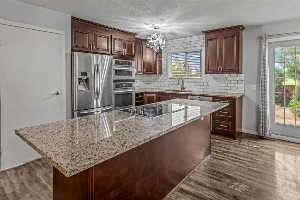 227 Manora Crescent Ne, Calgary, AB - Indoor Photo Showing Kitchen With Stainless Steel Kitchen With Upgraded Kitchen
