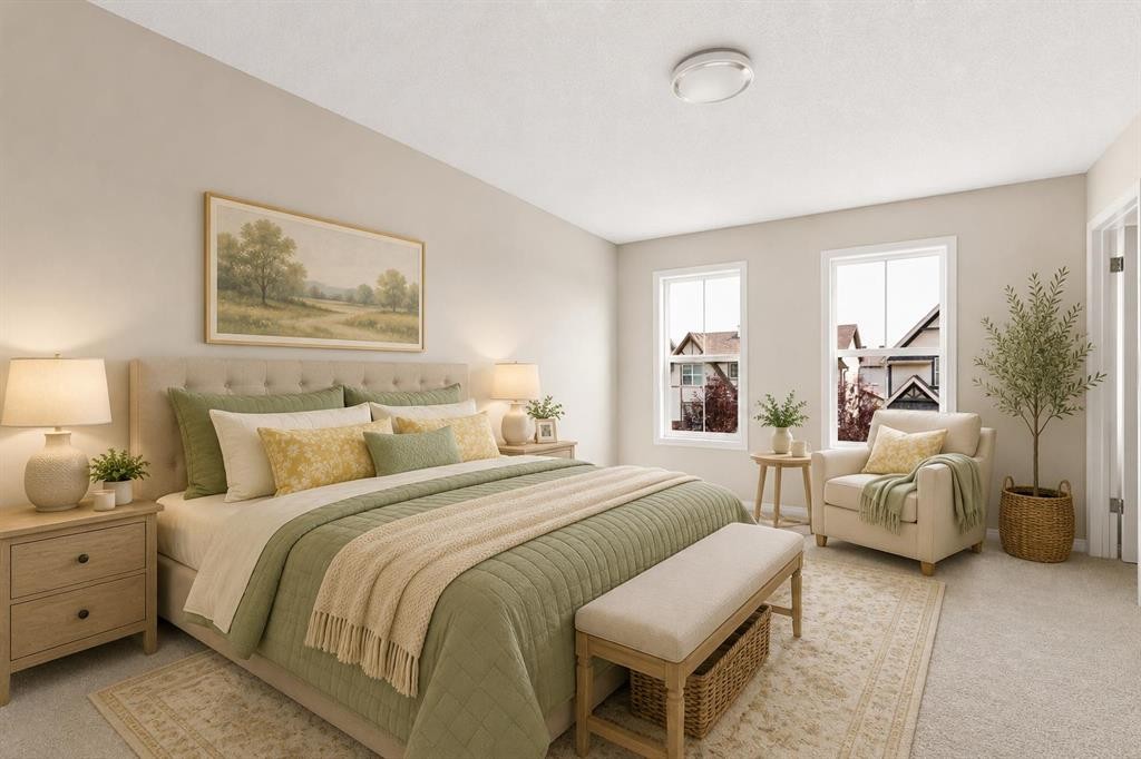 59 Elgin Meadows Park Se, Calgary, AB - Indoor Photo Showing Bedroom