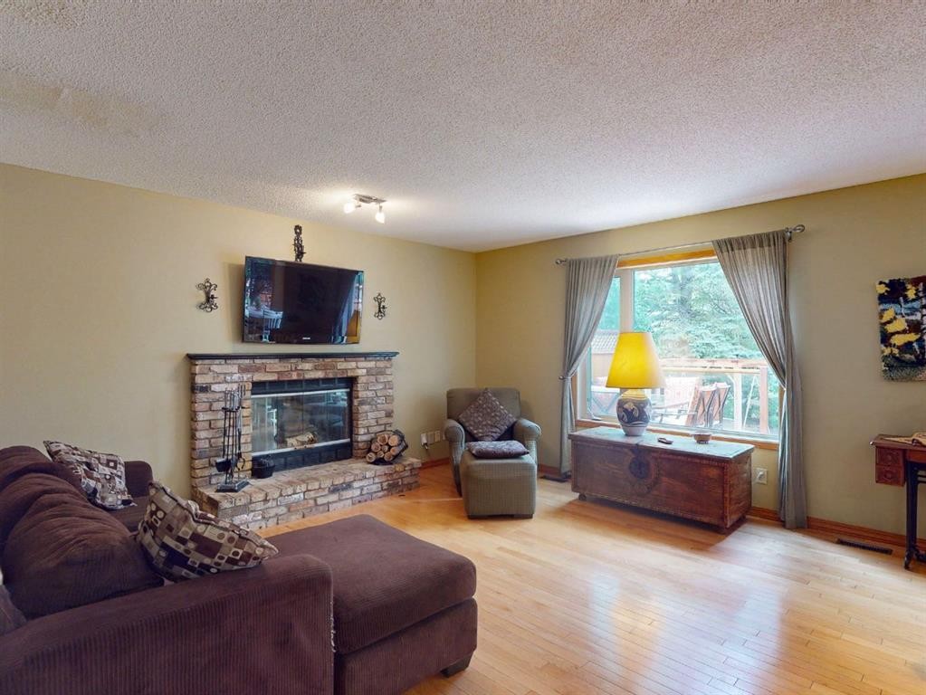 55 Hampshire Grove Nw, Calgary, AB - Indoor Photo Showing Living Room With Fireplace