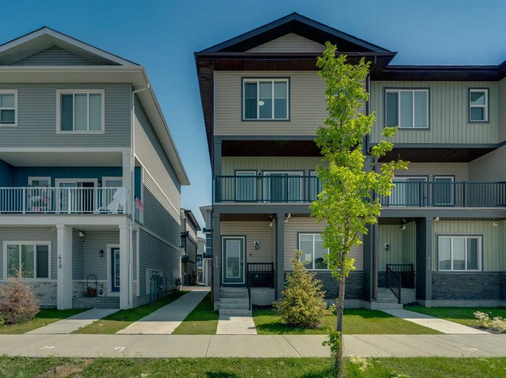 414 Corner Meadows Square Ne, Calgary, AB - Outdoor With Balcony With Facade