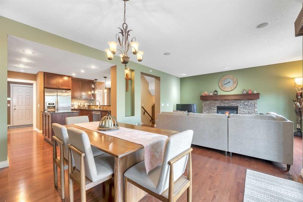 331 Mahogany Court Se, Calgary, AB - Indoor With Fireplace
