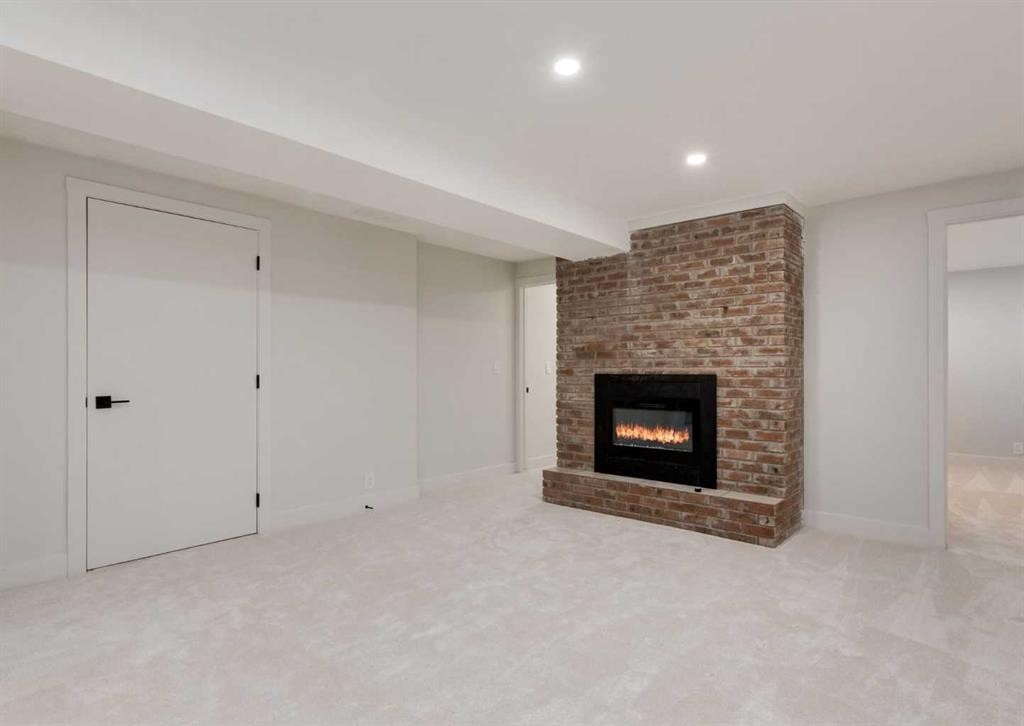 6460 Silver Ridge Way Nw, Calgary, AB - Indoor Photo Showing Other Room With Fireplace