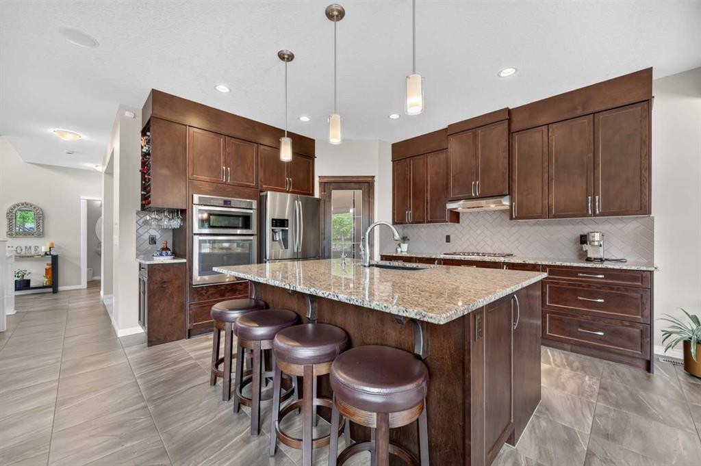 131 Cranarch Crescent Se, Calgary, AB - Indoor Photo Showing Kitchen With Stainless Steel Kitchen With Upgraded Kitchen