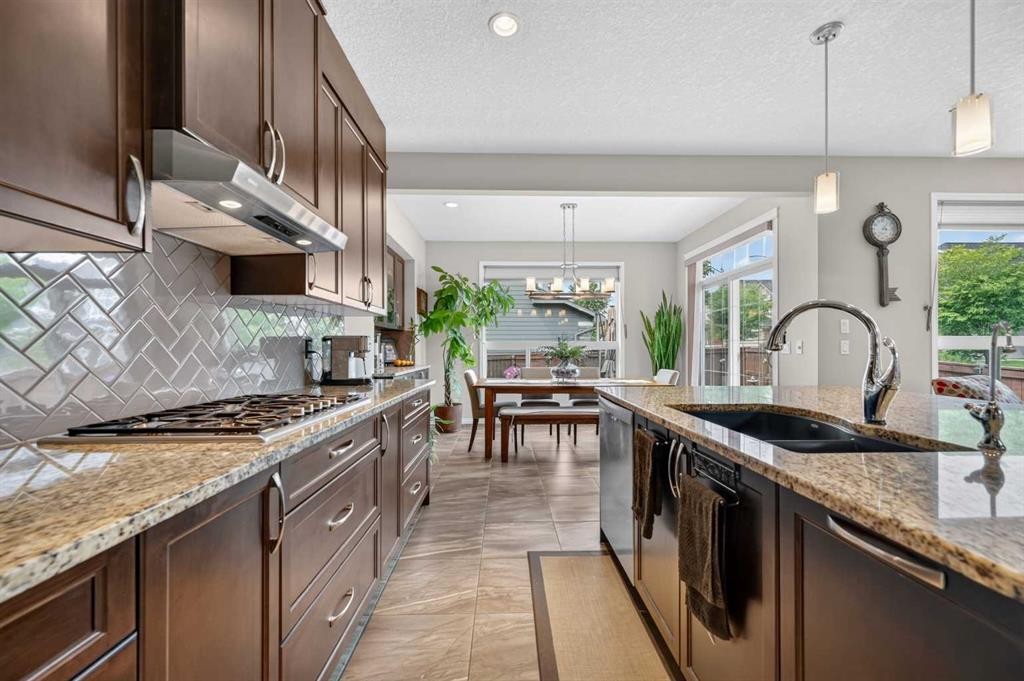 131 Cranarch Crescent Se, Calgary, AB - Indoor Photo Showing Kitchen With Double Sink With Upgraded Kitchen
