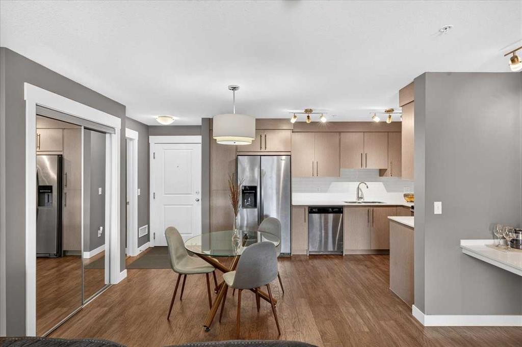 4203-302 Skyview Ranch Drive Ne, Calgary, AB - Indoor Photo Showing Kitchen With Stainless Steel Kitchen