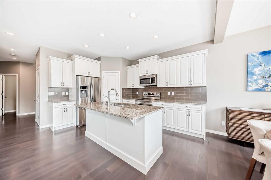 264 Auburn Bay Drive Se, Calgary, AB - Indoor Photo Showing Kitchen With Stainless Steel Kitchen With Upgraded Kitchen