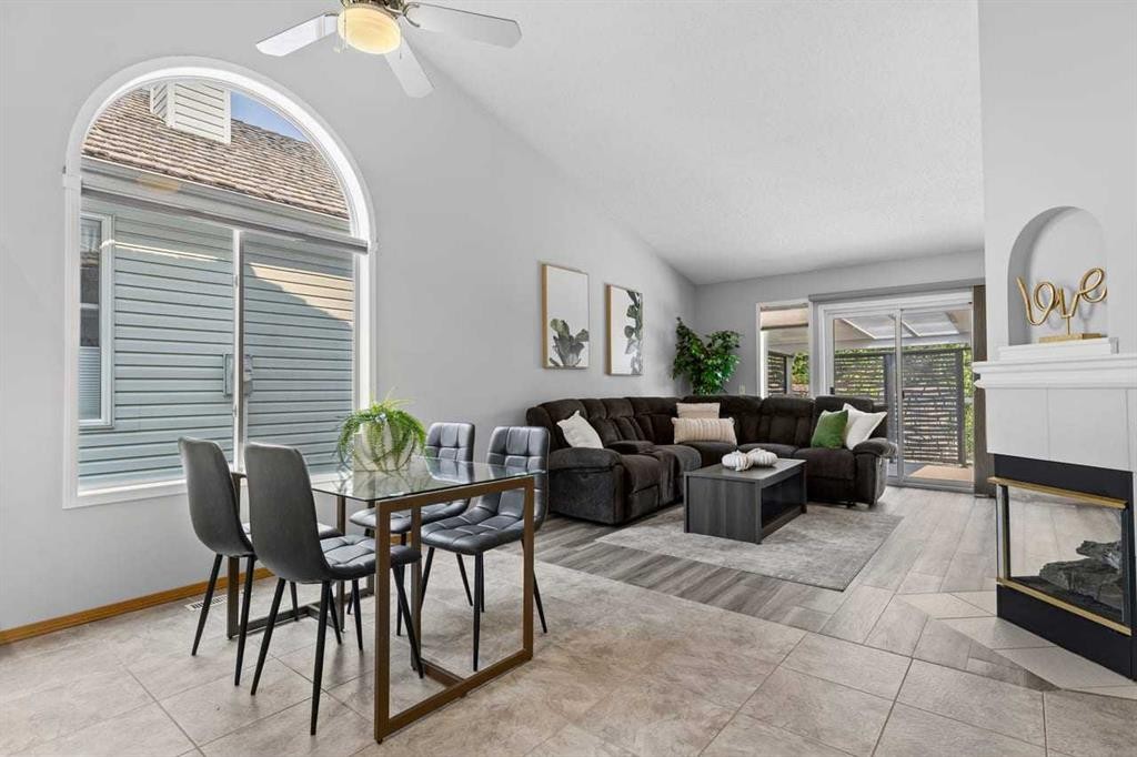 26 Chaparral Close Se, Calgary, AB - Indoor Photo Showing Other Room With Fireplace