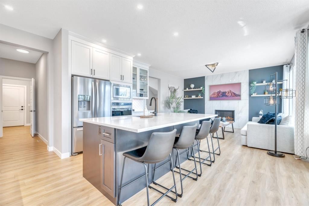 303 Dawson Harbour Court, Chestermere, AB - Indoor Photo Showing Kitchen With Stainless Steel Kitchen With Upgraded Kitchen