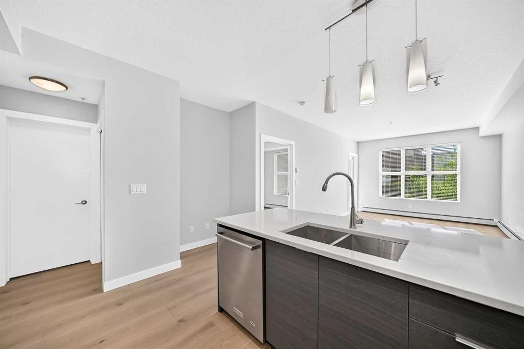 1210-95 Burma Star Road Sw, Calgary, AB - Indoor Photo Showing Kitchen With Double Sink