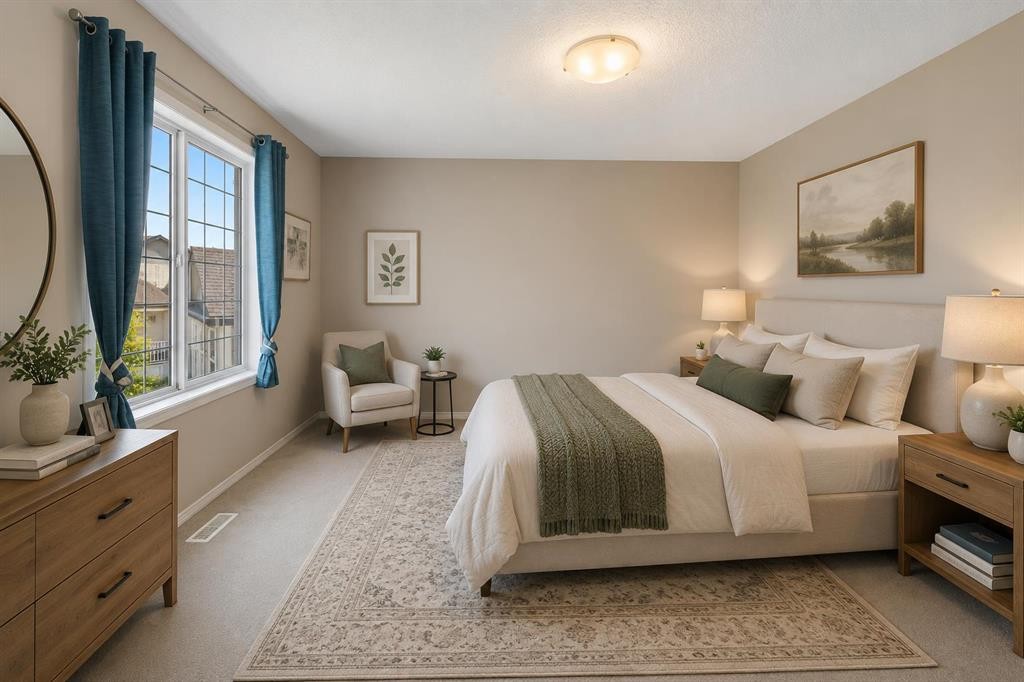 49 Evermeadow Manor Sw, Calgary, AB - Indoor Photo Showing Bedroom