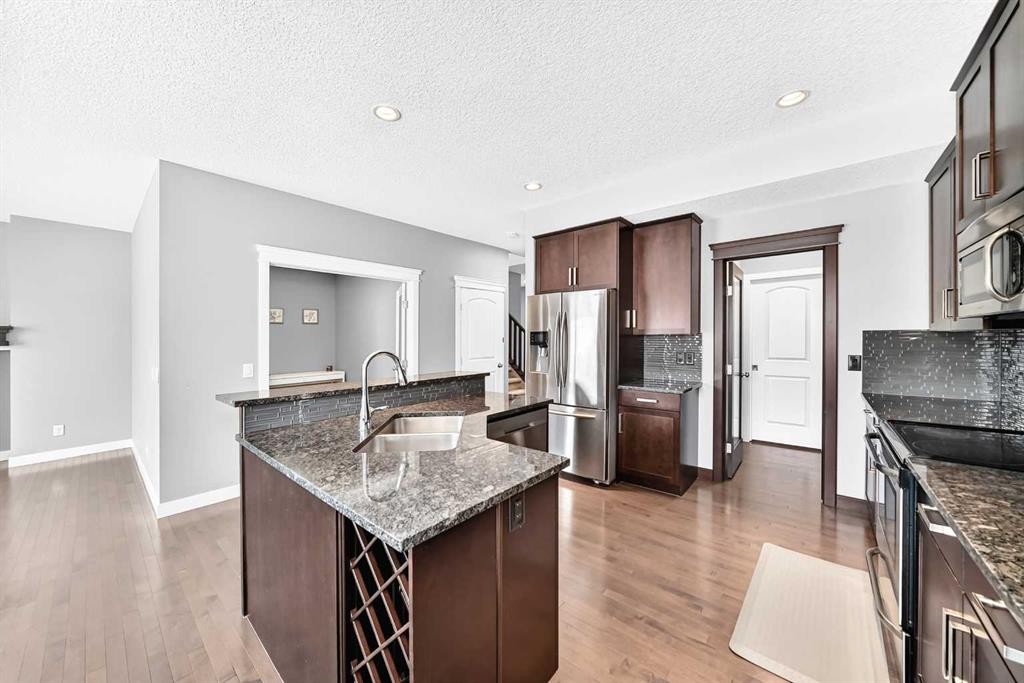 29 Redstone Manor, Calgary, AB - Indoor Photo Showing Kitchen With Double Sink With Upgraded Kitchen