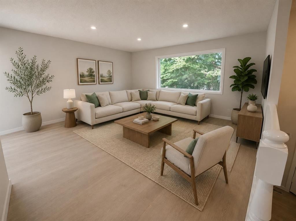 215 Penbrooke Way Se, Calgary, AB - Indoor Photo Showing Living Room