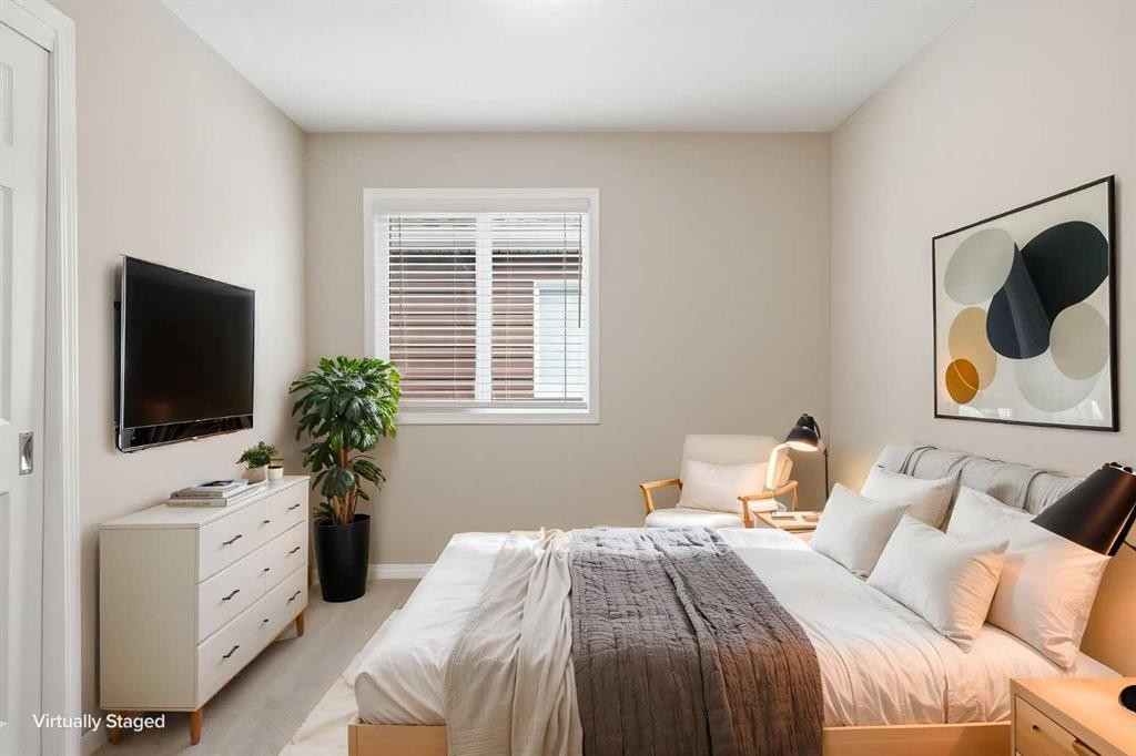 1449 Carrington Boulevard Nw, Calgary, AB - Indoor Photo Showing Bedroom