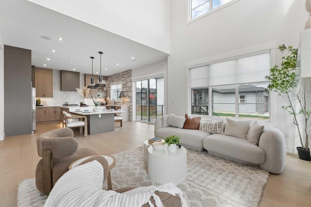 507 Waterford Rise, Chestermere, AB - Indoor Photo Showing Living Room