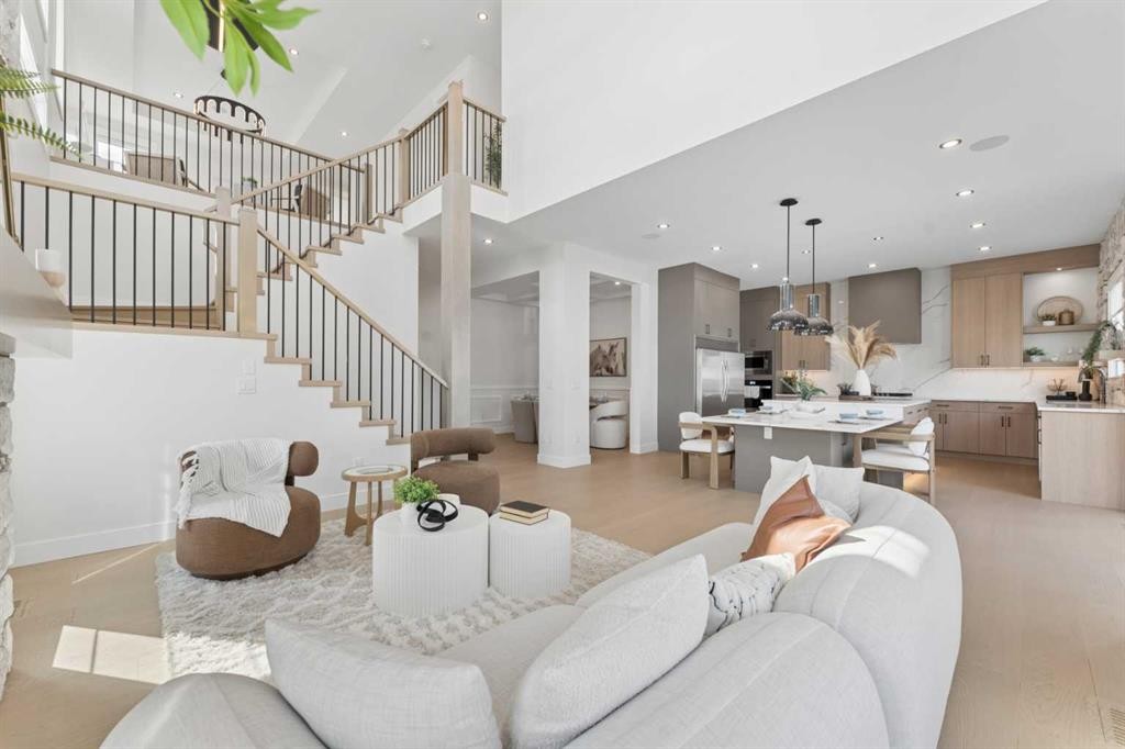 507 Waterford Rise, Chestermere, AB - Indoor Photo Showing Living Room