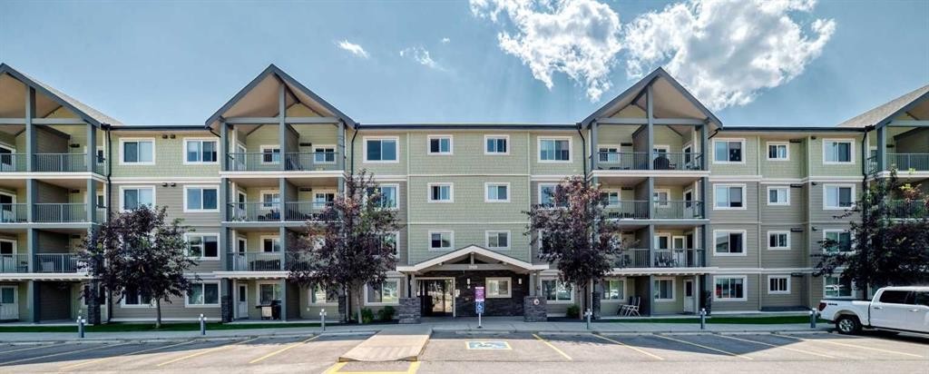 1406-181 Skyview Ranch Manor Ne, Calgary, AB - Outdoor With Balcony With Facade