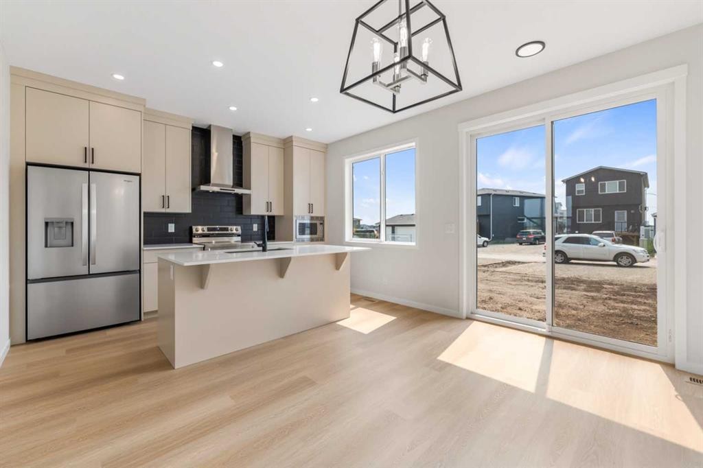 247 Lucas Gate Nw, Calgary, AB - Indoor Photo Showing Kitchen With Double Sink