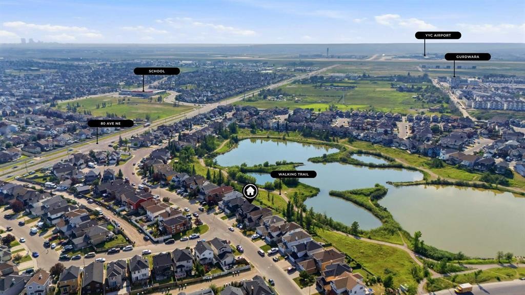 760 Saddlecreek Way Ne, Calgary, AB - Outdoor With Body Of Water With View