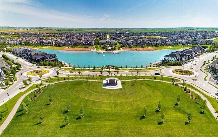 338 Magnolia Way Se, Calgary, AB - Outdoor With Body Of Water With View