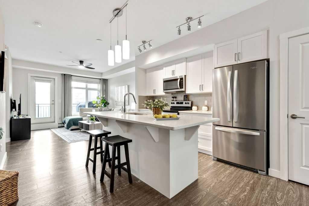 2310-3727 Sage Hill Drive Nw, Calgary, AB - Indoor Photo Showing Kitchen With Stainless Steel Kitchen With Upgraded Kitchen