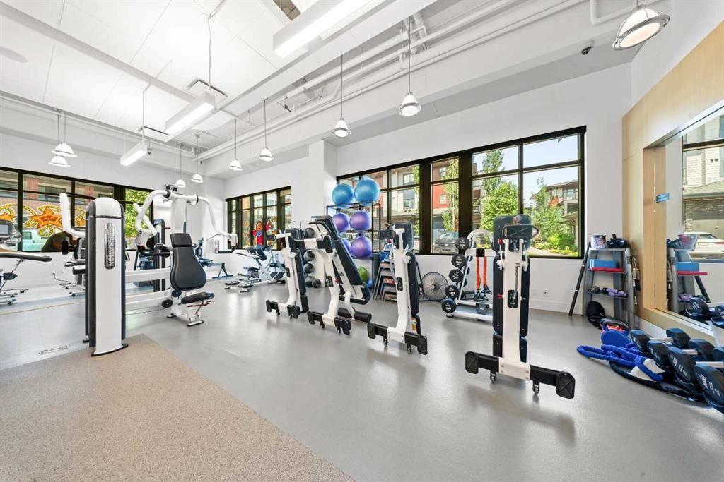 105-2231 Mahogany Boulevard Se, Calgary, AB - Indoor Photo Showing Gym Room