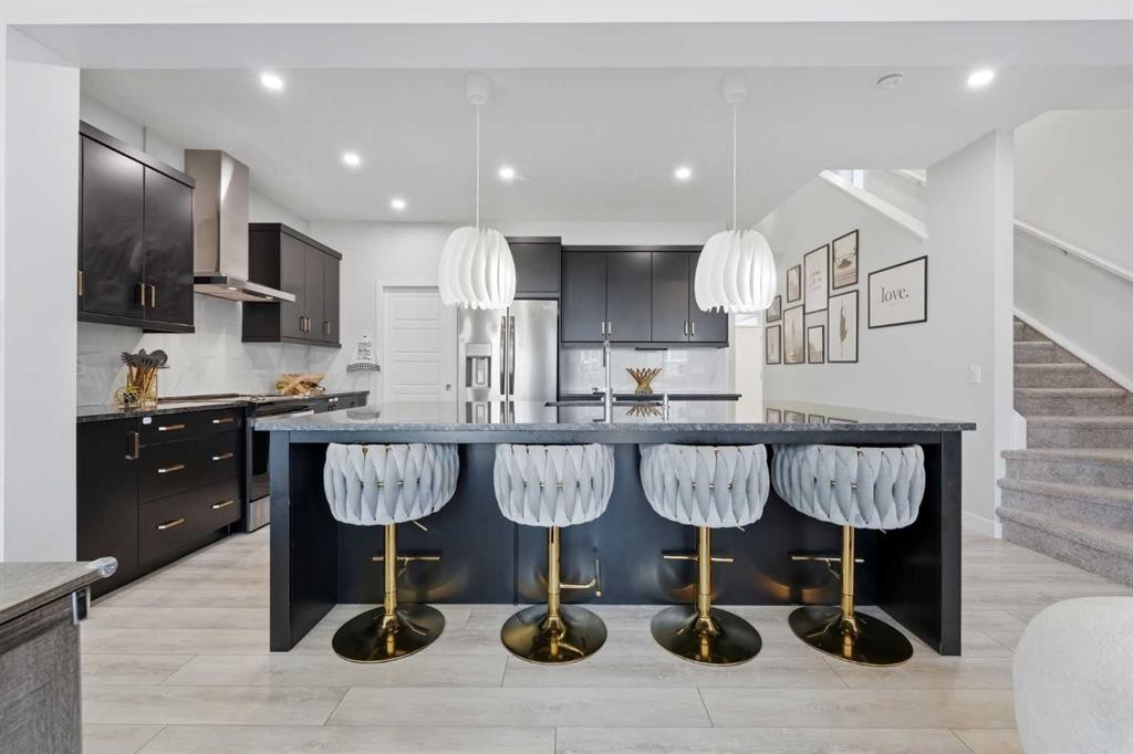51 Setonstone Row Se, Calgary, AB - Indoor Photo Showing Kitchen With Upgraded Kitchen