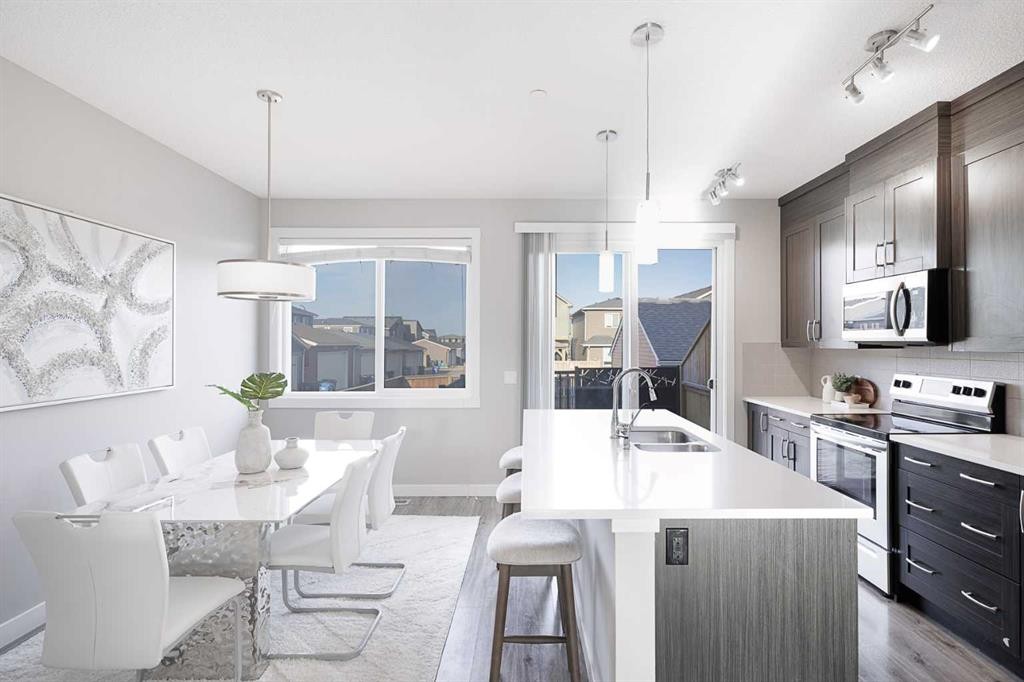 14902 1 Street Ne, Calgary, AB - Indoor Photo Showing Kitchen With Double Sink With Upgraded Kitchen