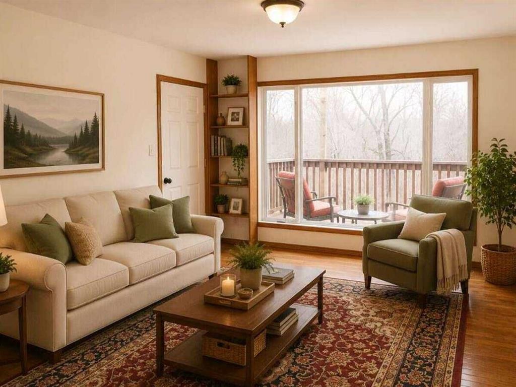 145-37411 Waskasoo Avenue, Rural Red Deer County, AB - Indoor Photo Showing Living Room