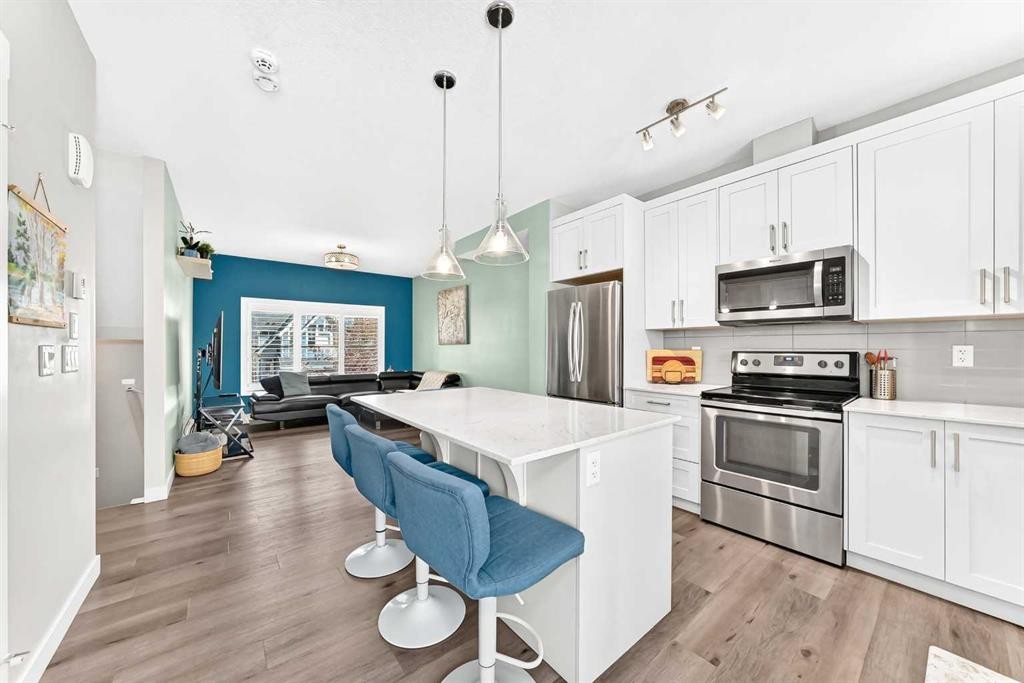 532 Cranford Drive Se, Calgary, AB - Indoor Photo Showing Kitchen With Upgraded Kitchen